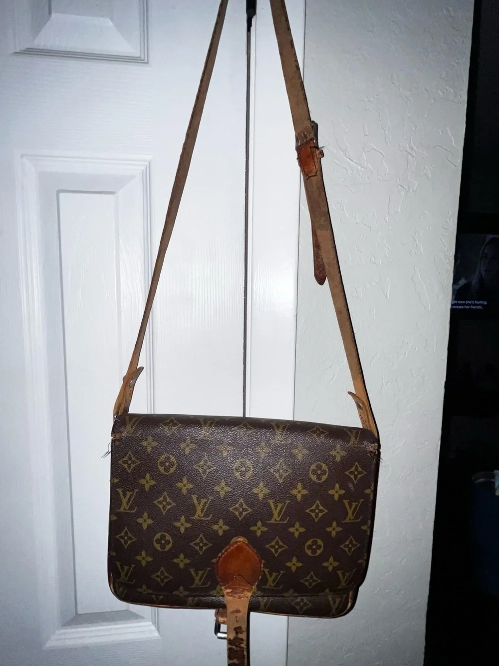 Louis Vuitton Monogram Canvas Crossbody Messenger in Brown and Tan Leather